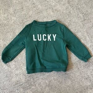 Kids Green 'Lucky' Crew Sweatshirt
